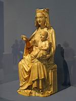 Statue, Vierge a l'Enfant assise (Paris, vers 1250, Ivoire)(1)